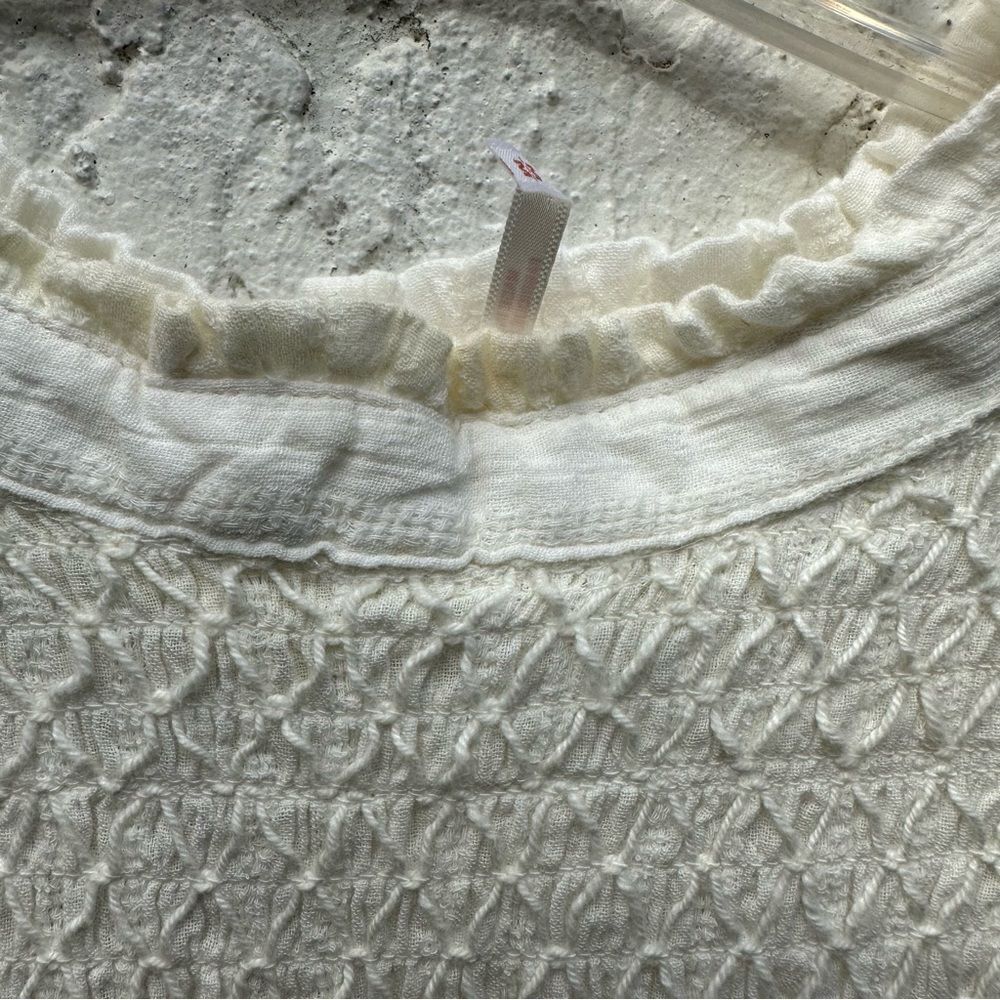 FREE PEOPLE Obi Mila Smocked Tunic Blouse Size Medium - Picture 9 of 12